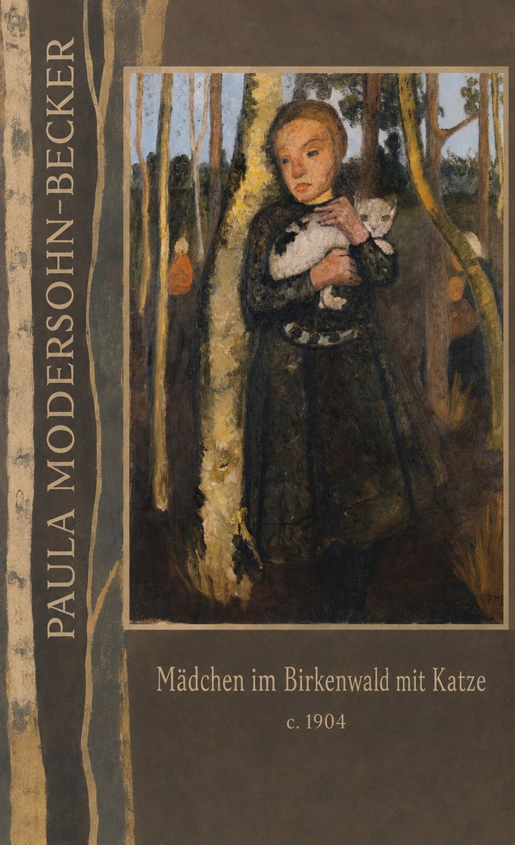 Paula Modersohn-Becker Mädchen Im Birkenwald Mit Katze No2 - Affiche