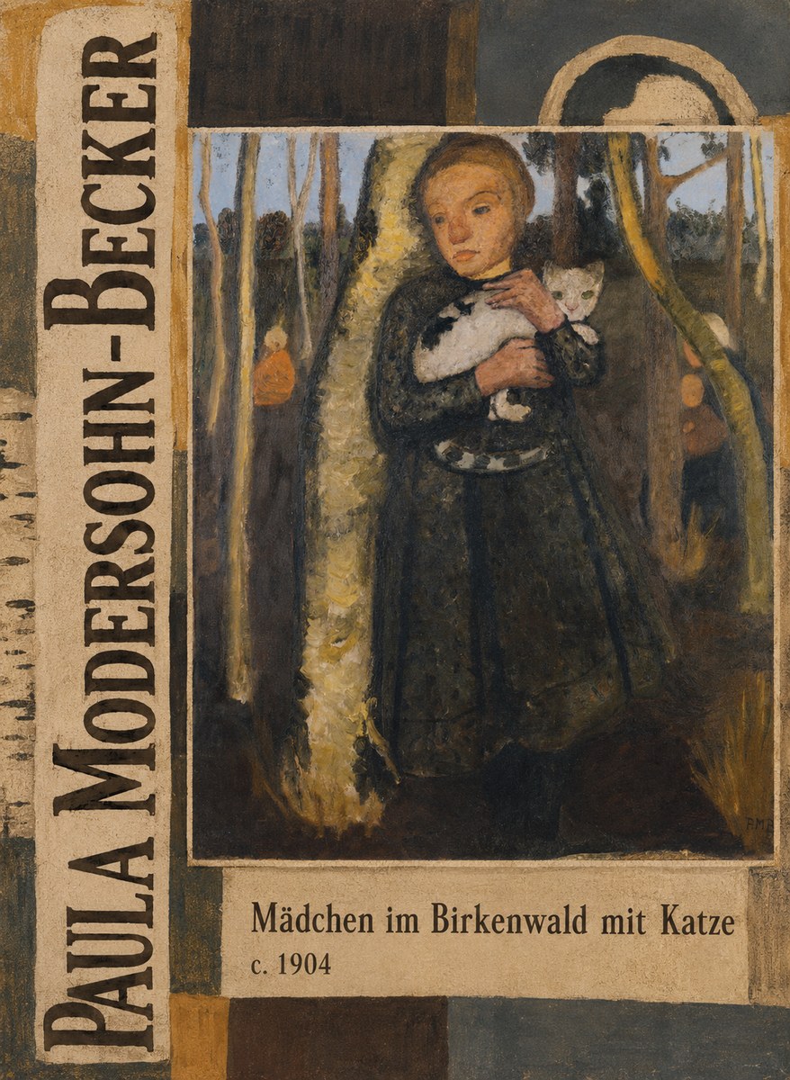 Paula Modersohn-Becker Mädchen Im Birkenwald Mit Katze No3 - Affiche