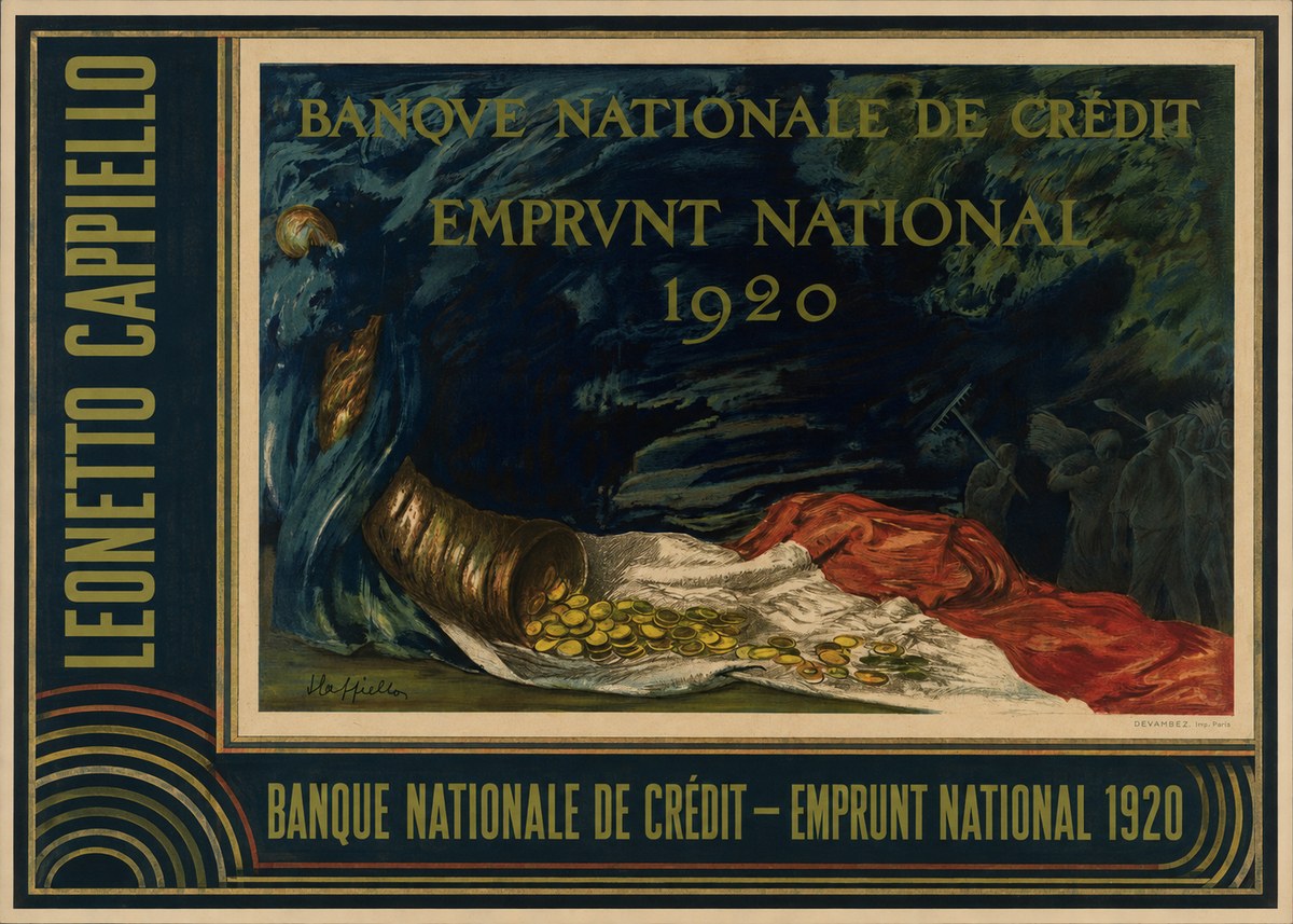 Leonetto Cappiello Banque Nationale De Crédit - Emprunt National 1920 No4 - Affiche