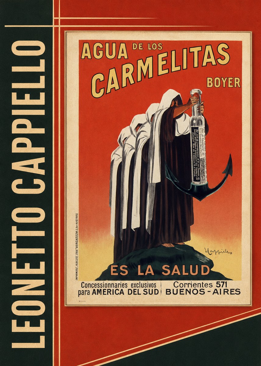 Leonetto Cappiello Agua De Los Carmelitas Boyer No2 - Affiche