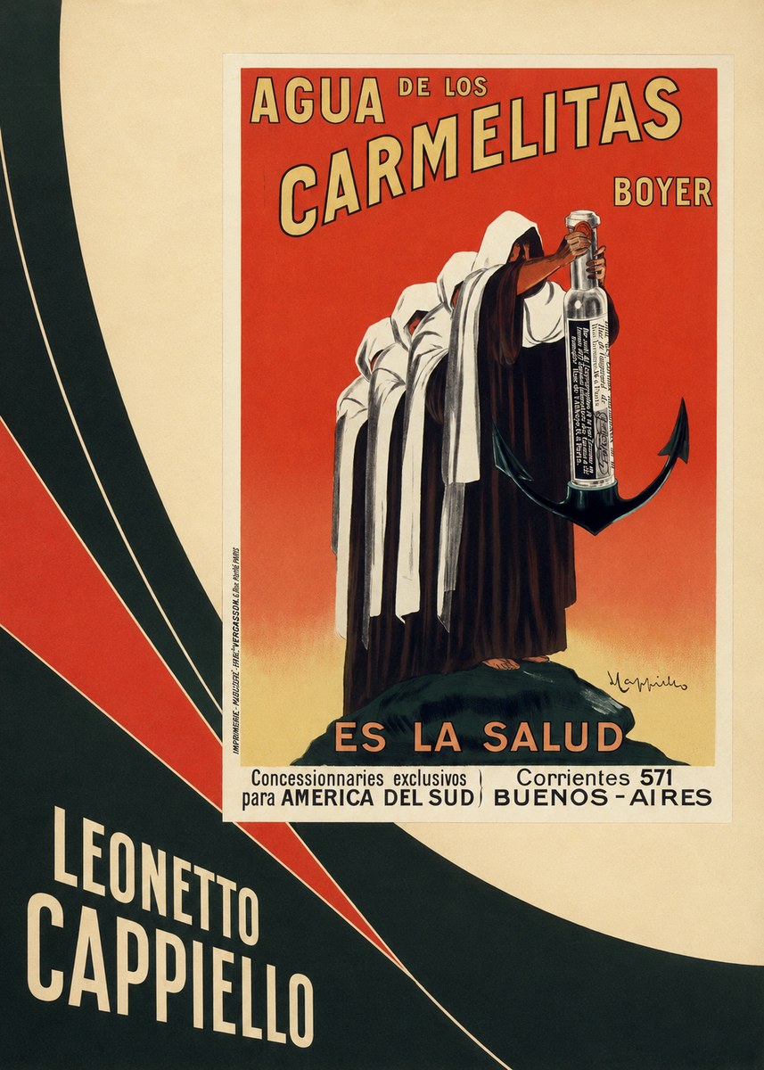 Leonetto Cappiello Agua De Los Carmelitas Boyer No4 - Affiche