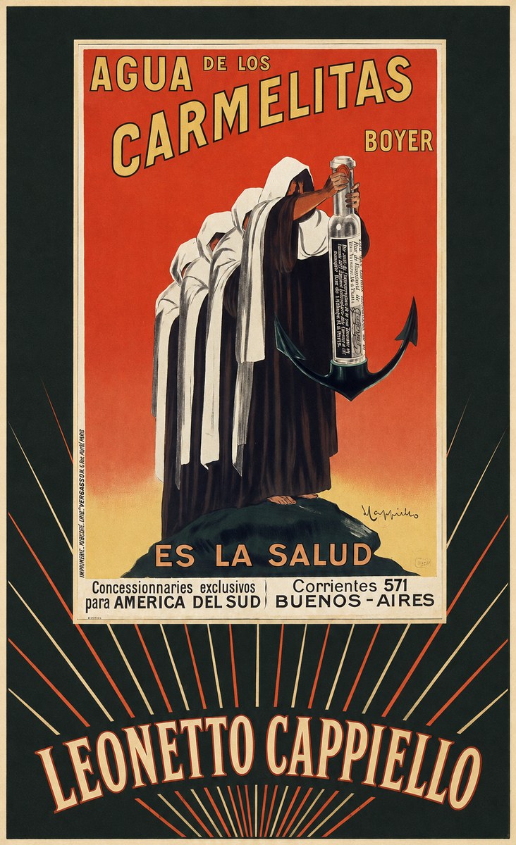 Leonetto Cappiello Agua De Los Carmelitas Boyer No5 - Affiche