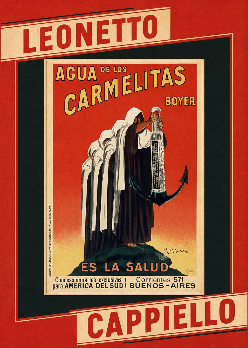 Leonetto Cappiello Agua De Los Carmelitas Boyer No6 - Affiche