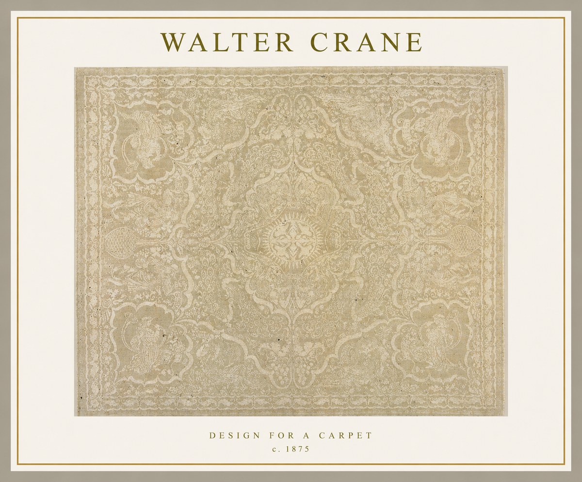 Walter Crane Design for a Carpet No1 - Affiche