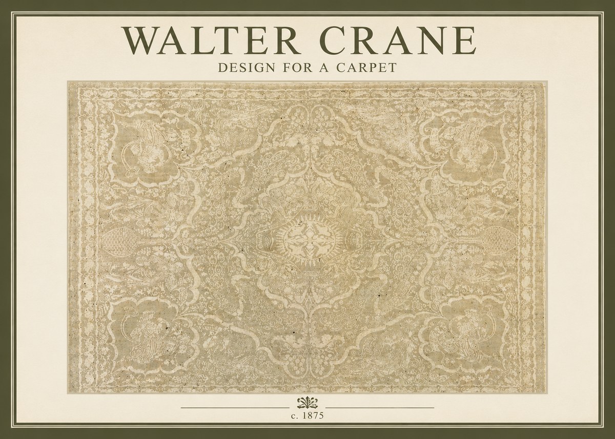 Walter Crane Design for a Carpet No2 - Affiche