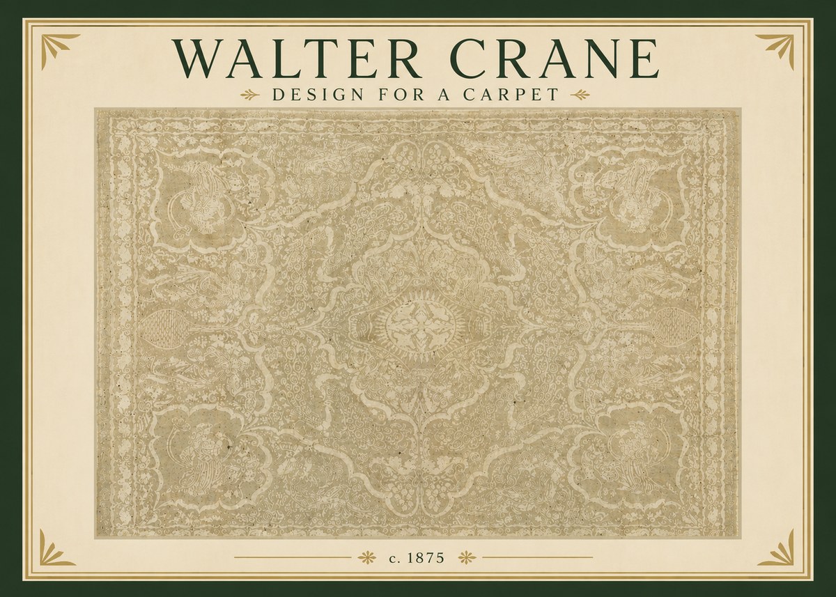 Walter Crane Design for a Carpet No3 - Affiche