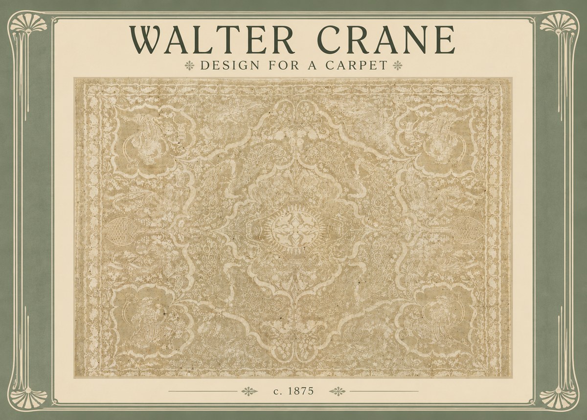 Walter Crane Design for a Carpet No4 - Affiche