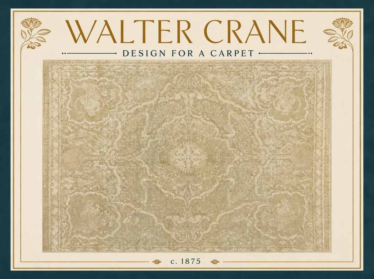 Walter Crane Design for a Carpet No5 - Affiche