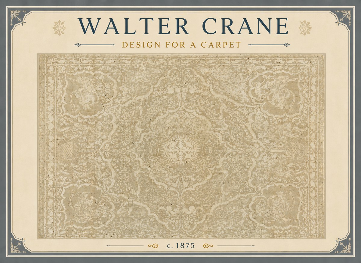 Walter Crane Design for a Carpet No6 - Affiche