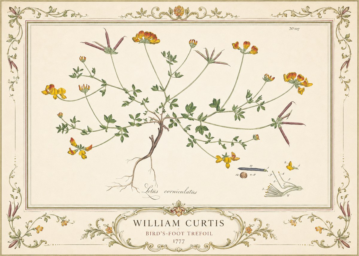 William Curtis Bird's-foot Trefoil No4 - Affiche