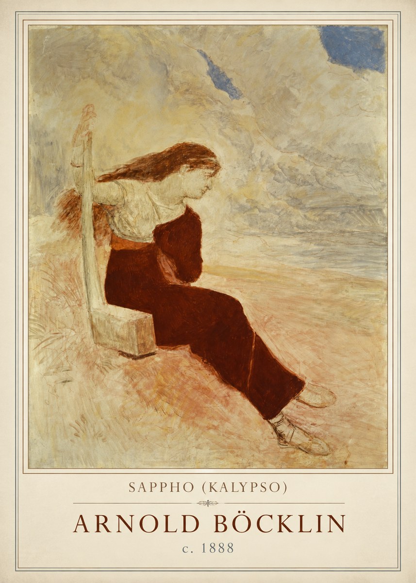 Arnold Böcklin Sappho (Kalypso) No1 - Affiche