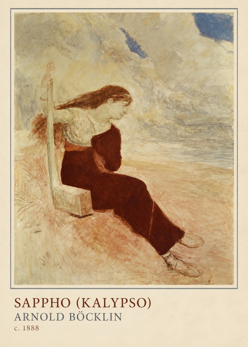 Arnold Böcklin Sappho (Kalypso) No3 - Affiche