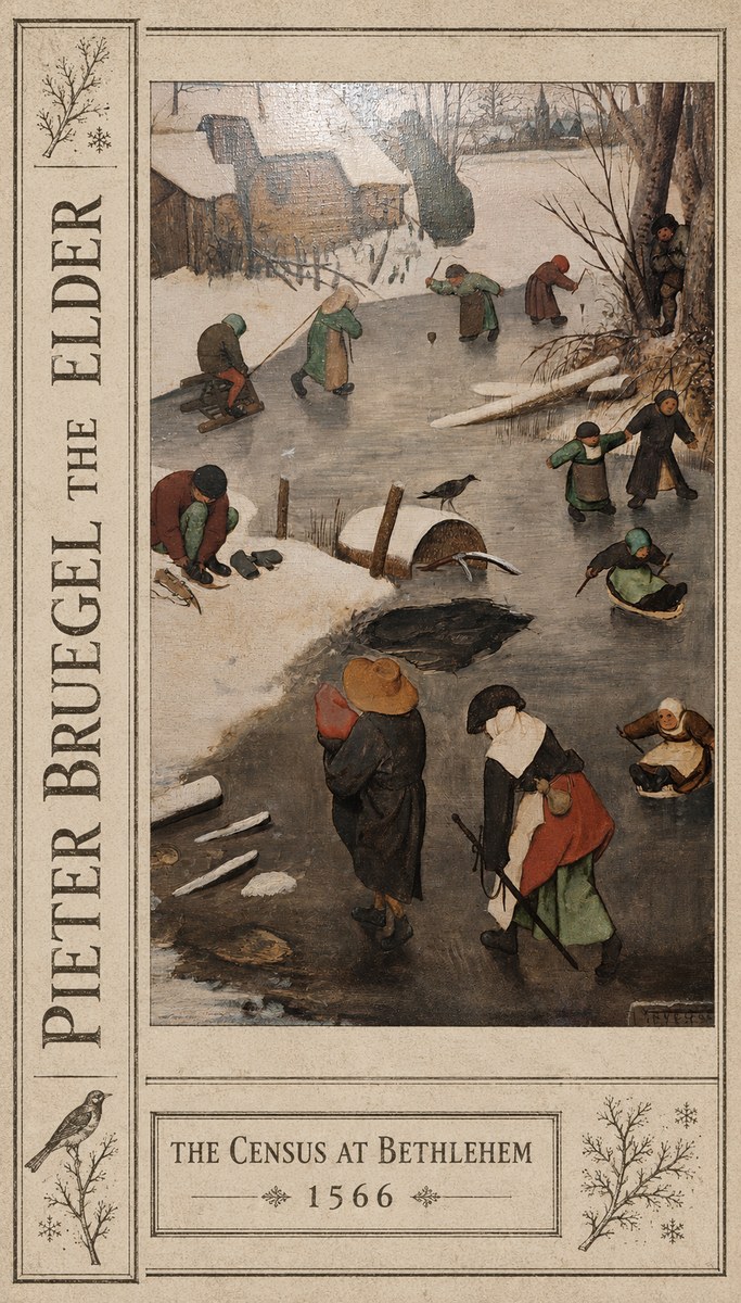 Pieter Bruegel The Census at Bethlehem II No2 - Affiche
