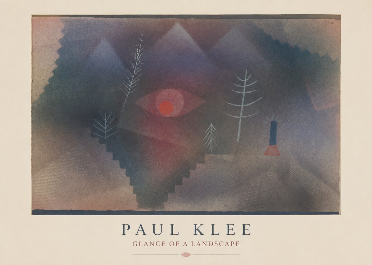 Paul Klee Glance of a Landscape No4 - Affiche