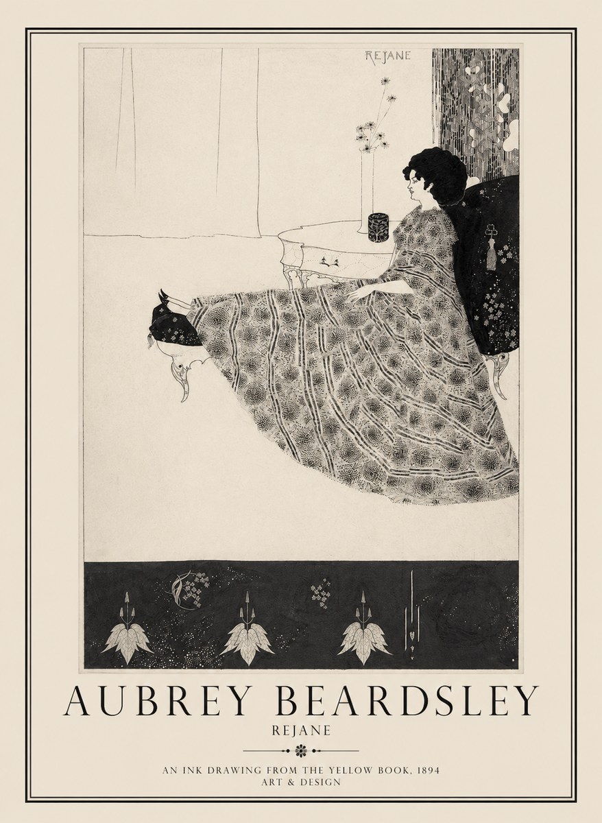Aubrey Beardsley Rejane II No1 - Affiche