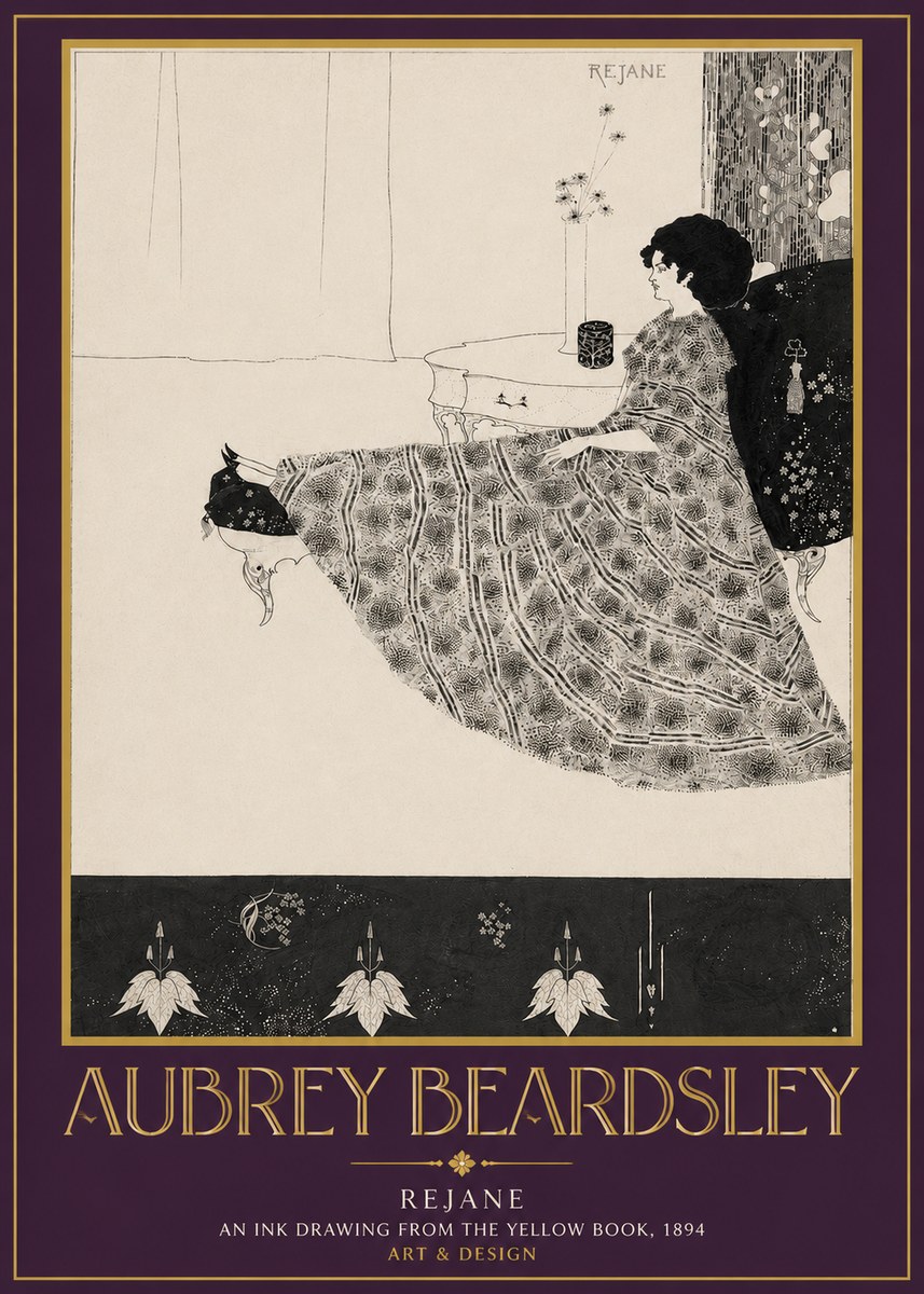 Aubrey Beardsley Rejane II No3 - Affiche