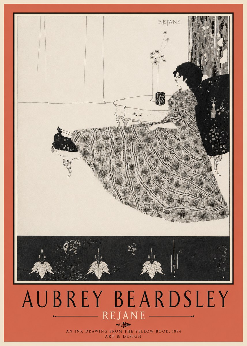 Aubrey Beardsley Rejane II No4 - Affiche