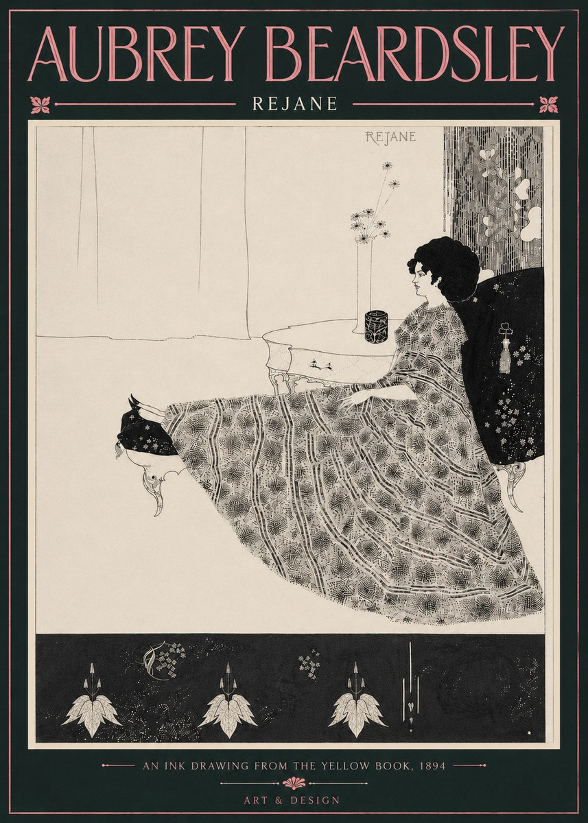 Aubrey Beardsley Rejane II No5 - Affiche