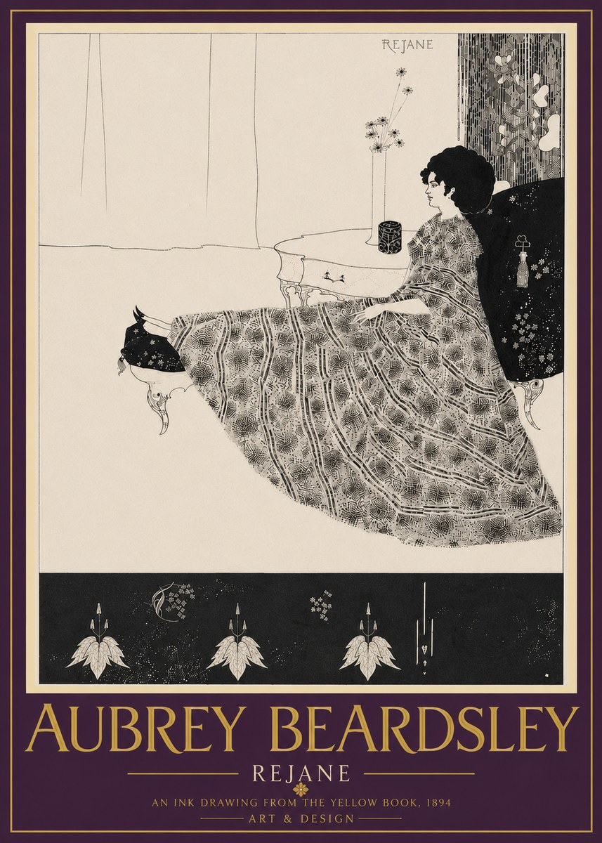 Aubrey Beardsley Rejane II No6 - Affiche