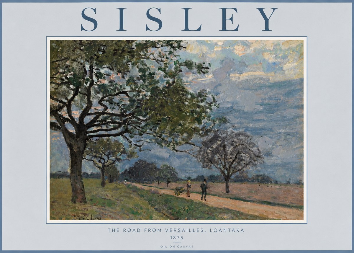 Sisley The Road from Versailles, Loantaka No3 - Affiche