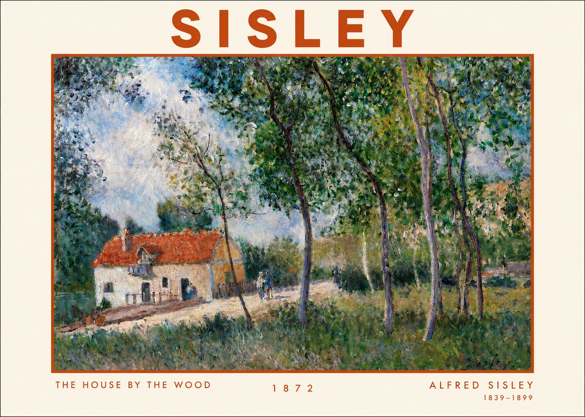 Sisley The House by the Wood No3 - Affiche