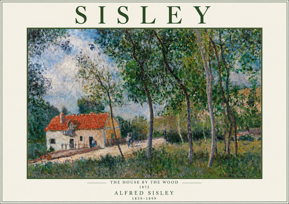 Sisley The House by the Wood No5 - Affiche