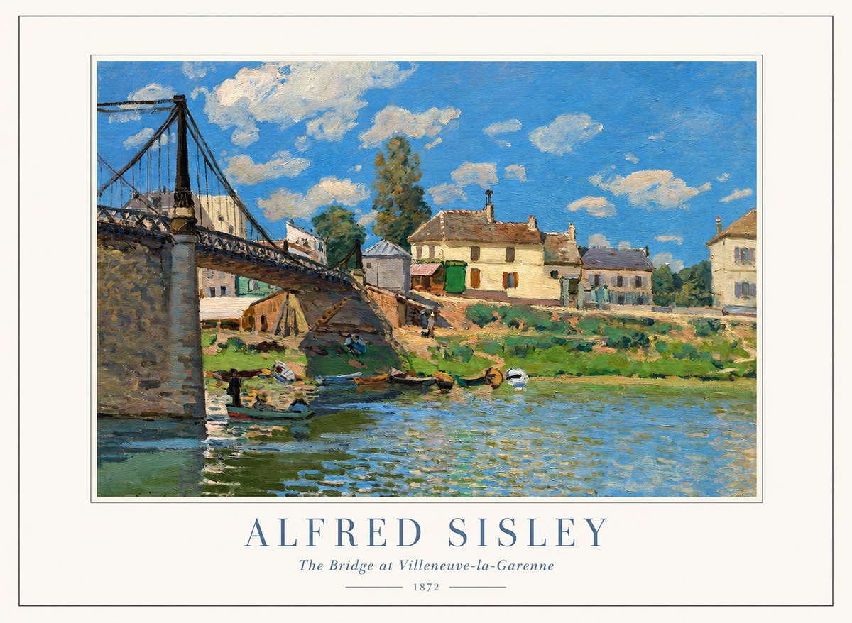Sisley The Bridge at Villeneuve-la-garenne I No1 - Affiche