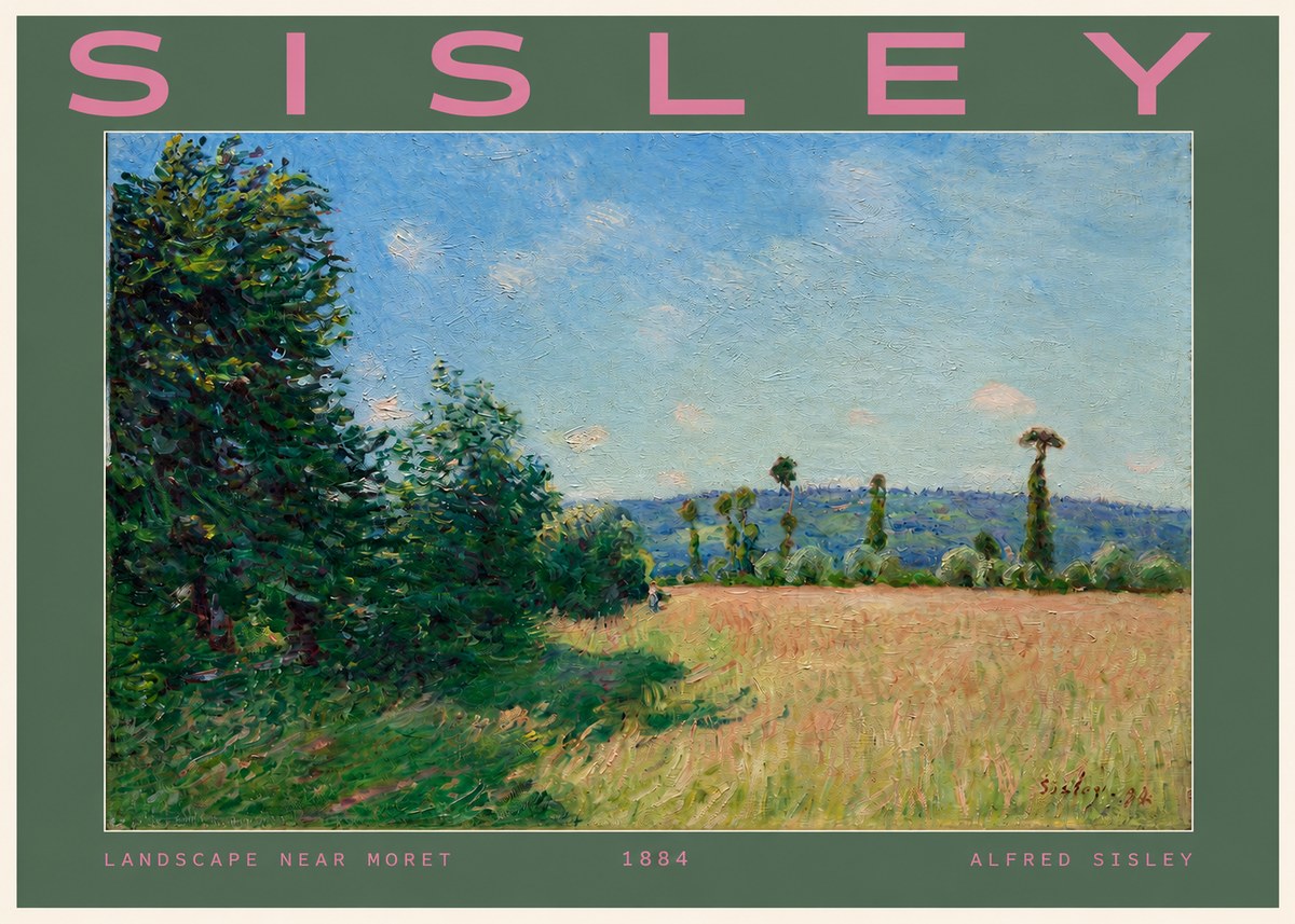 Sisley Landscape Near Moret, 1884 No2 - Affiche