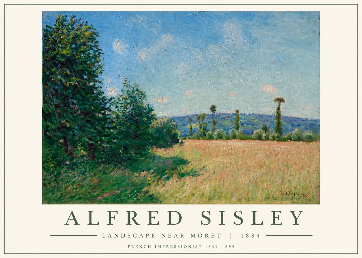 Sisley Landscape Near Moret, 1884 No3 - Affiche
