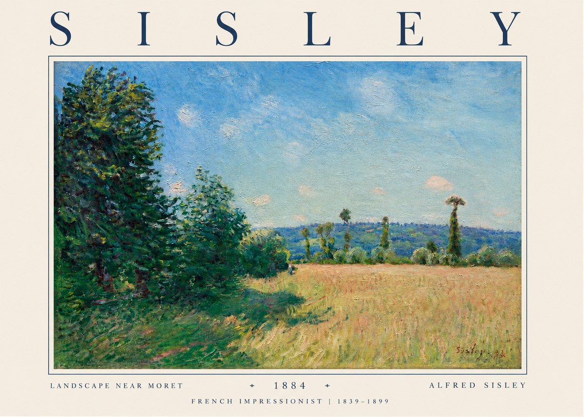 Sisley Landscape Near Moret, 1884 No4 - Affiche