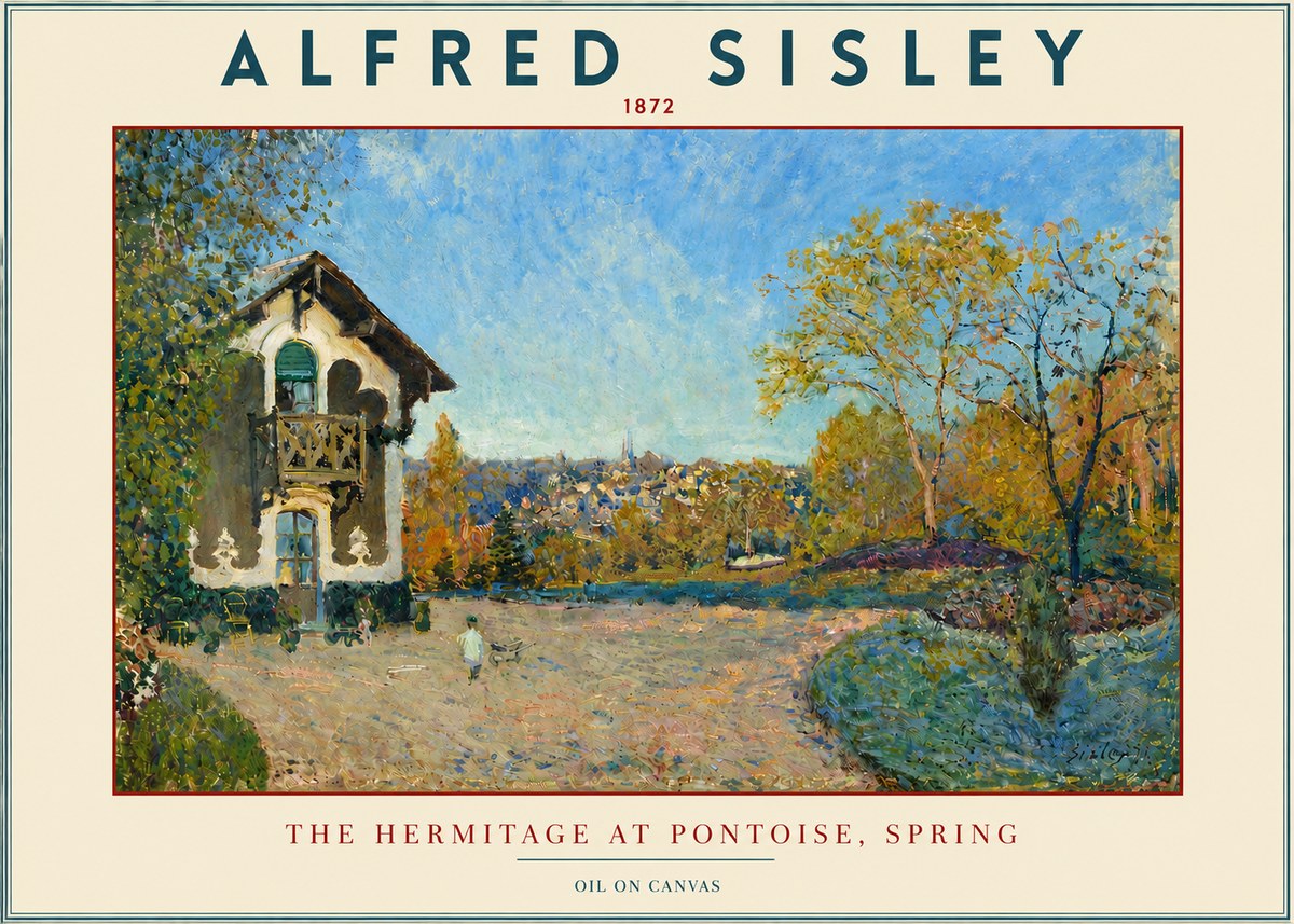 Sisley The Hermitage at Pontoise, Spring No4 - Affiche
