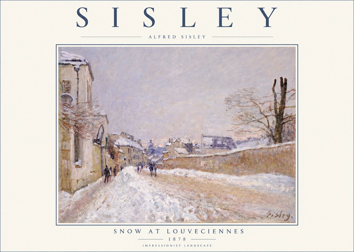 Sisley Snow at Louveciennes No2 - Affiche