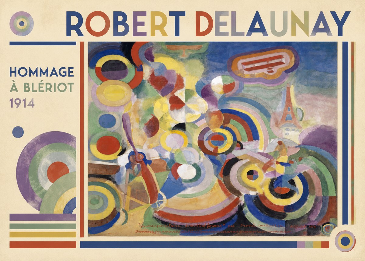 Robert Delaunay Hommage À Blériot 1914 No1 - Affiche
