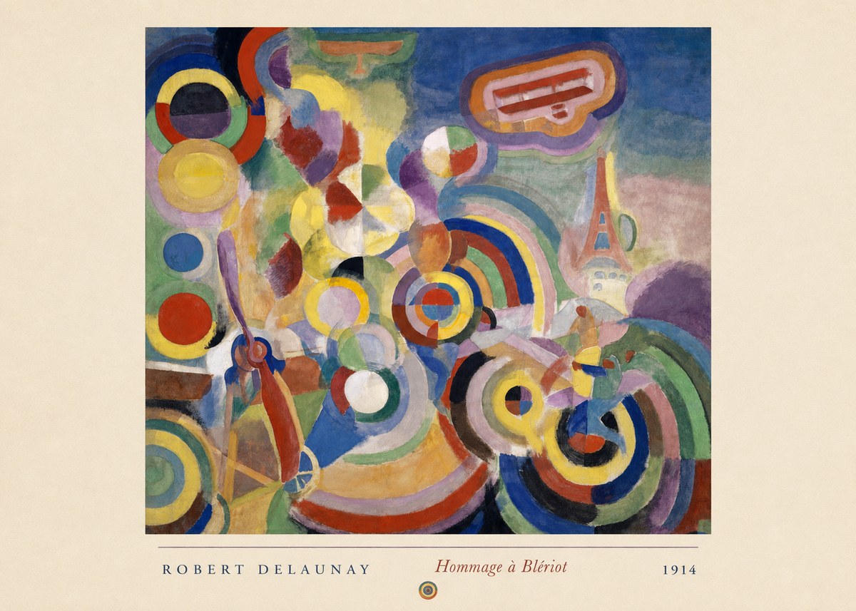 Robert Delaunay Hommage À Blériot 1914 No4 - Affiche