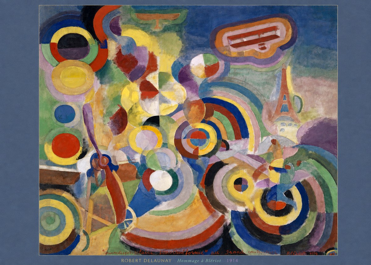 Robert Delaunay Hommage À Blériot 1914 No6 - Affiche