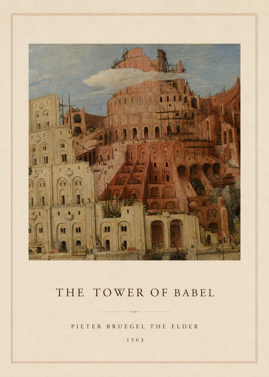 Pieter Bruegel The Tower of Babel XIII No4 - Affiche