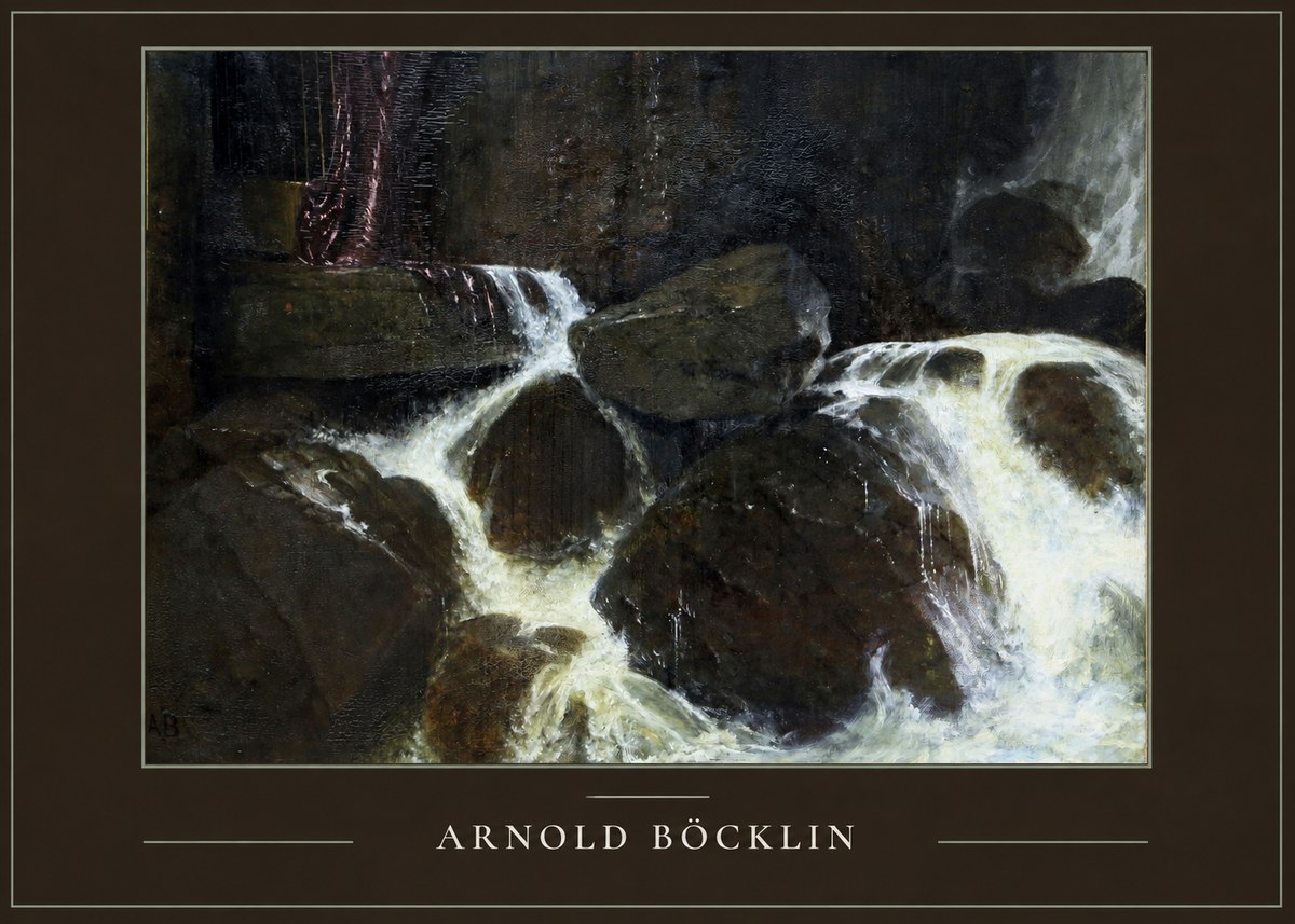Arnold Böcklin The Nymph of the Waterfall No4 - Affiche