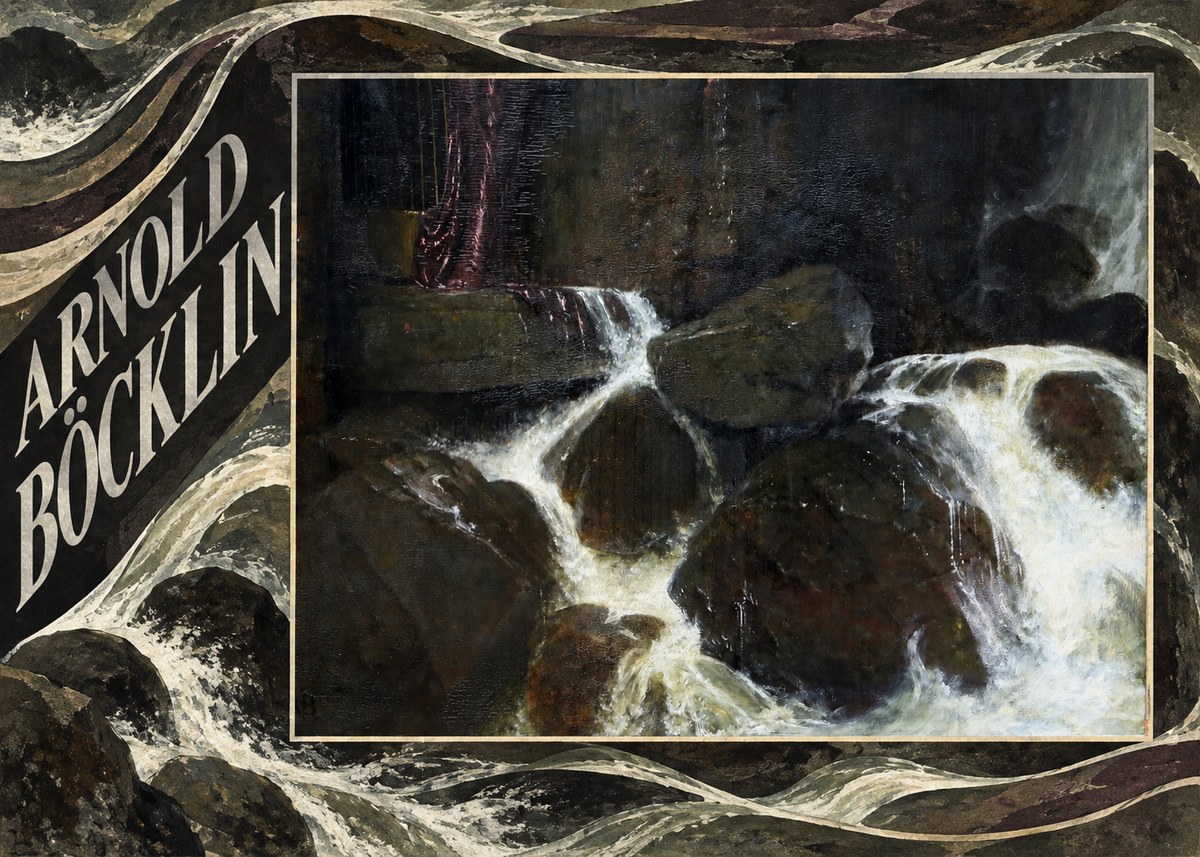 Arnold Böcklin The Nymph of the Waterfall No5 - Affiche
