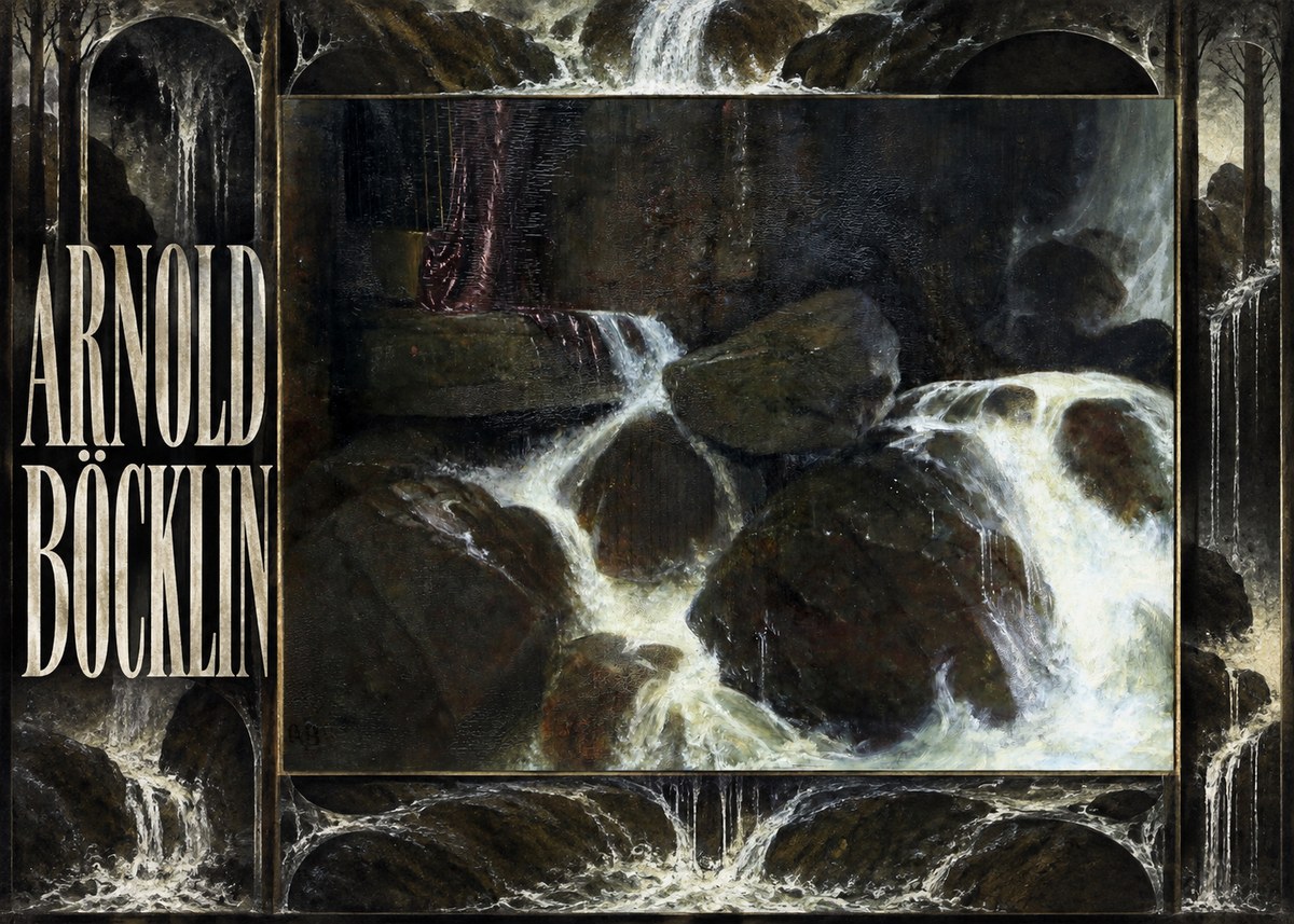Arnold Böcklin The Nymph of the Waterfall No6 - Affiche