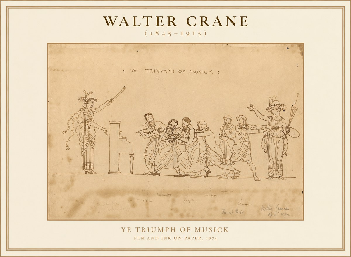 Walter Crane Ye Triumph of Musick No1 - Affiche