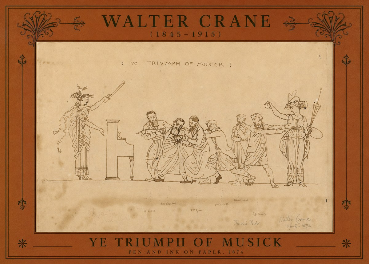 Walter Crane Ye Triumph of Musick No2 - Affiche