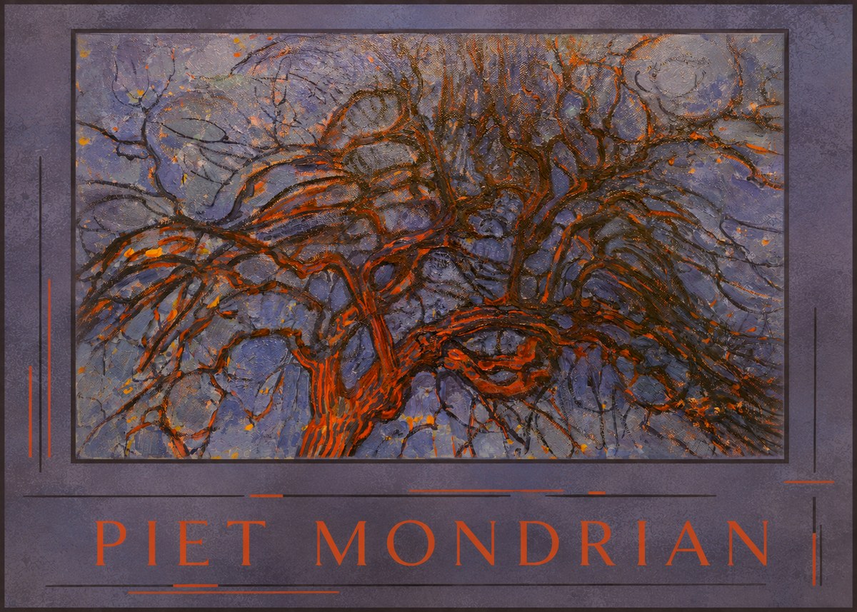 Piet Mondrian The Red Tree No3 - Affiche
