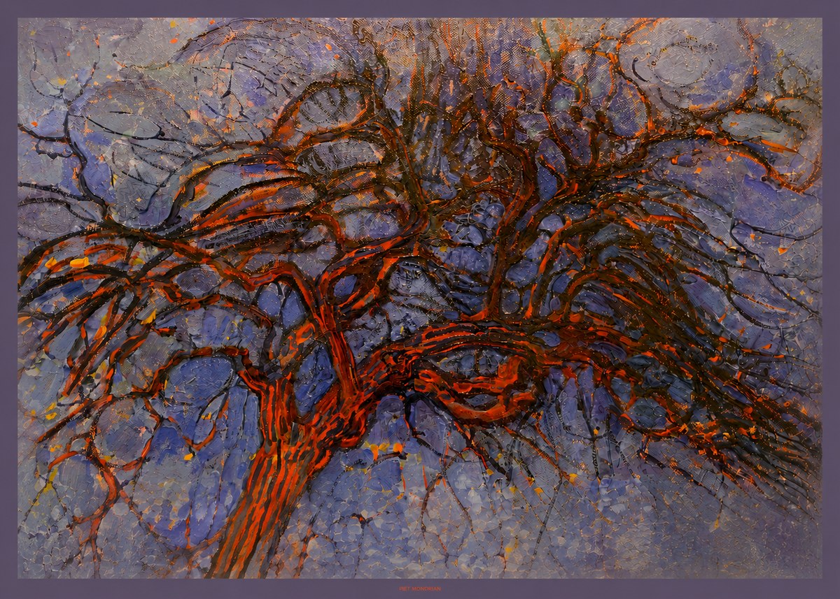 Piet Mondrian The Red Tree No6 - Affiche