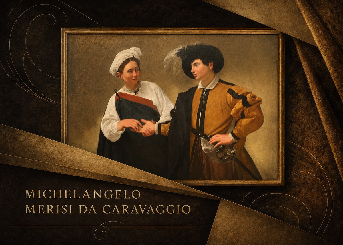 Michelangelo Merisi da Caravaggio The Cardsharps IV No4 - Affiche