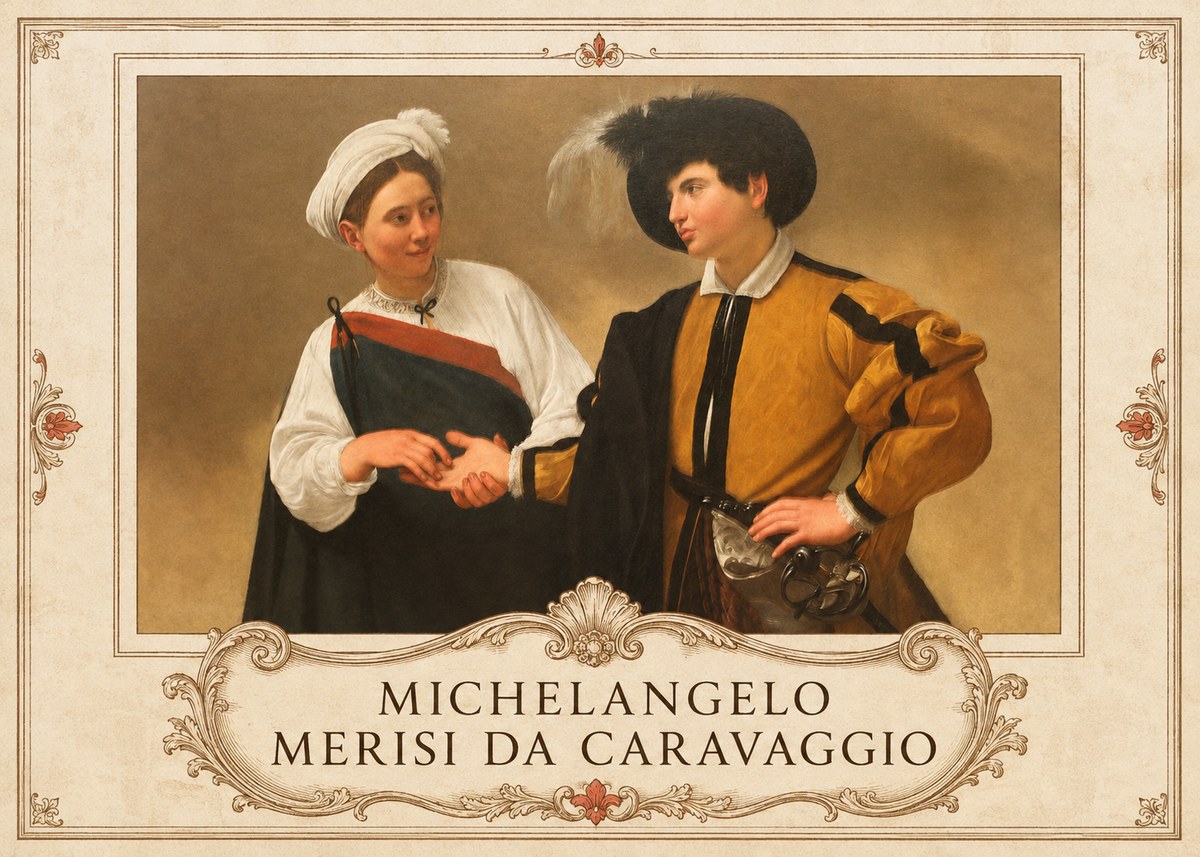 Michelangelo Merisi da Caravaggio The Cardsharps IV No5 - Affiche