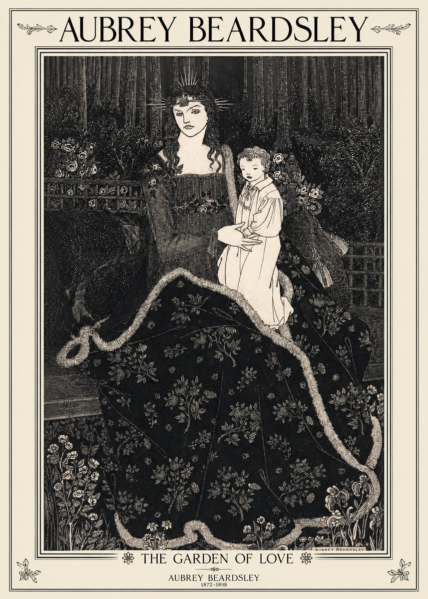 Aubrey Beardsley The Garden of Love No1 - Affiche