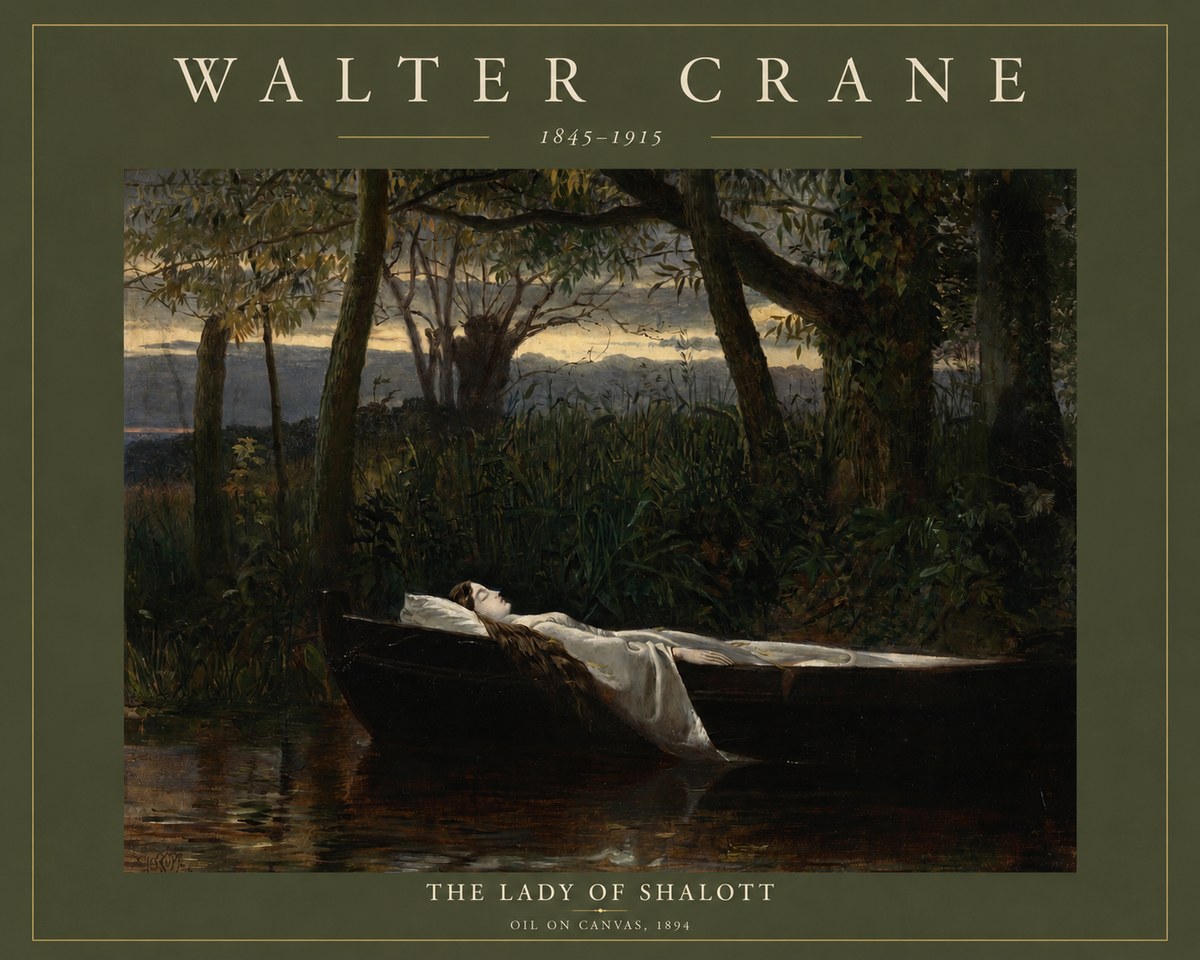 Walter Crane The Lady of Shalott No2 - Affiche