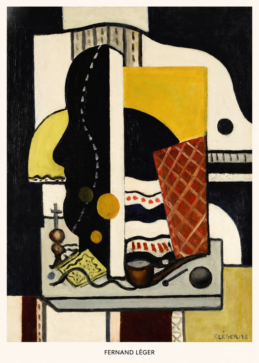 Fernand Léger Composition Au Profil No5 - Affiche