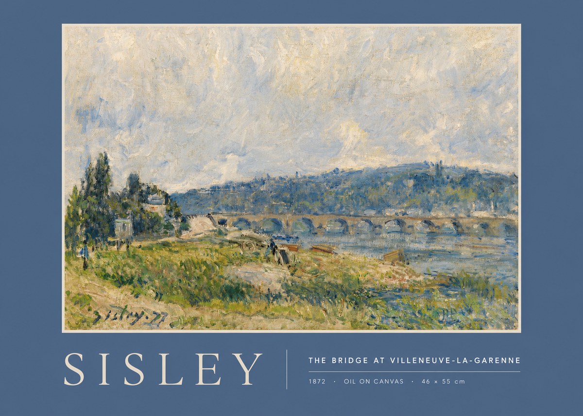 Sisley The Bridge at Villeneuve-la-garenne II No2 - Affiche