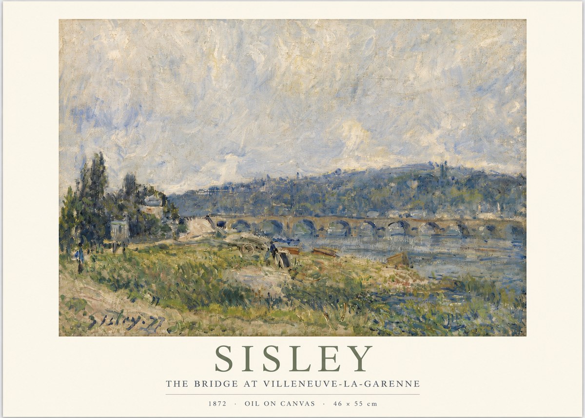 Sisley The Bridge at Villeneuve-la-garenne II No3 - Affiche
